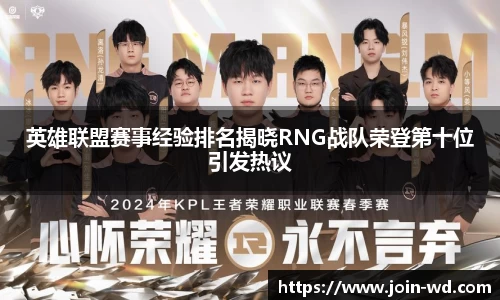 英雄联盟赛事经验排名揭晓RNG战队荣登第十位引发热议